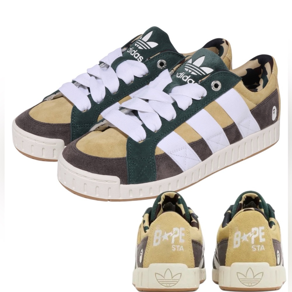 BAPE x Adidas LWST, Sand, Limited Edition 
Men’s Size 5 (Women’s Size 6)
